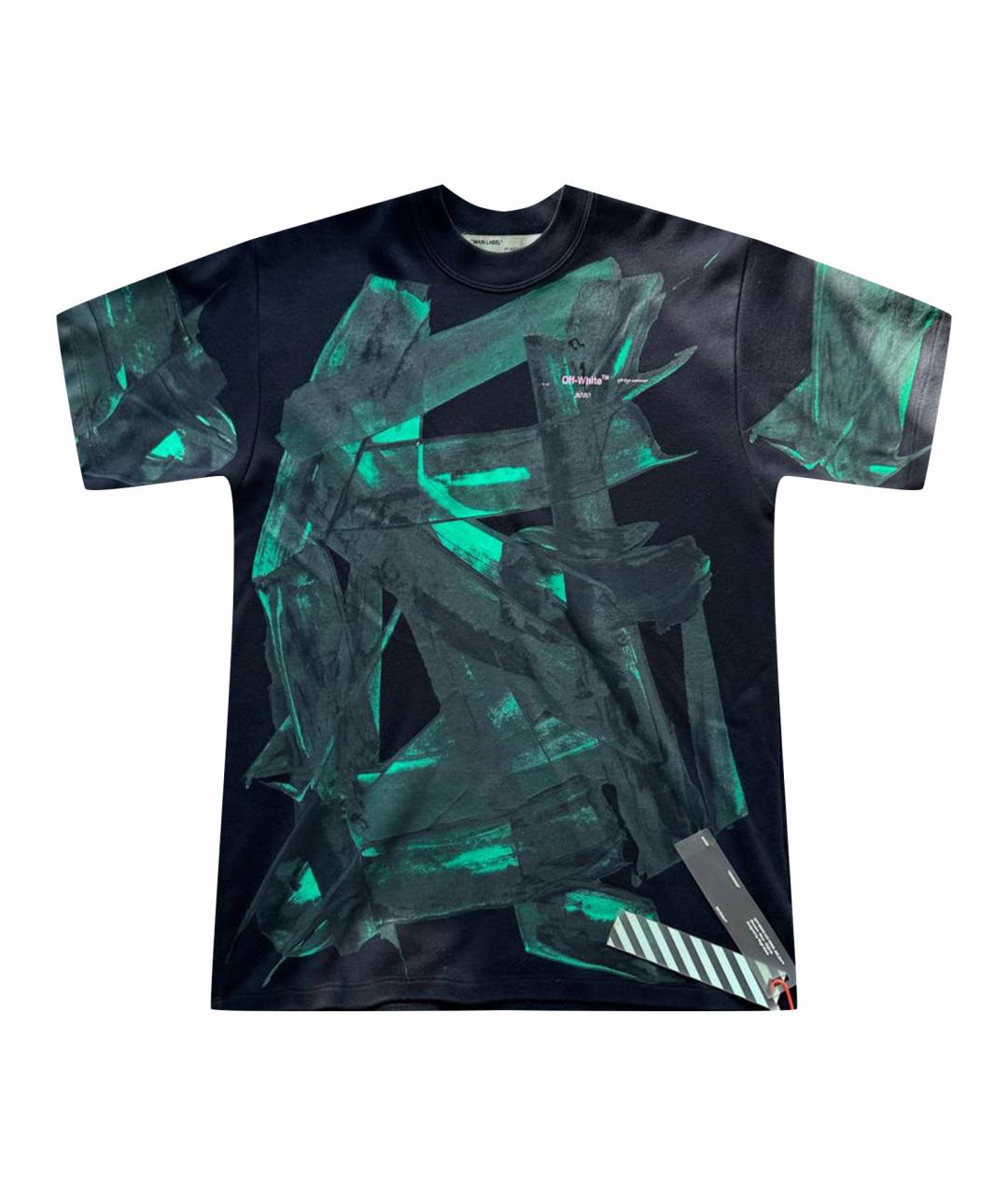 OFF-WHITE Черная хлопковая футболка, фото 1