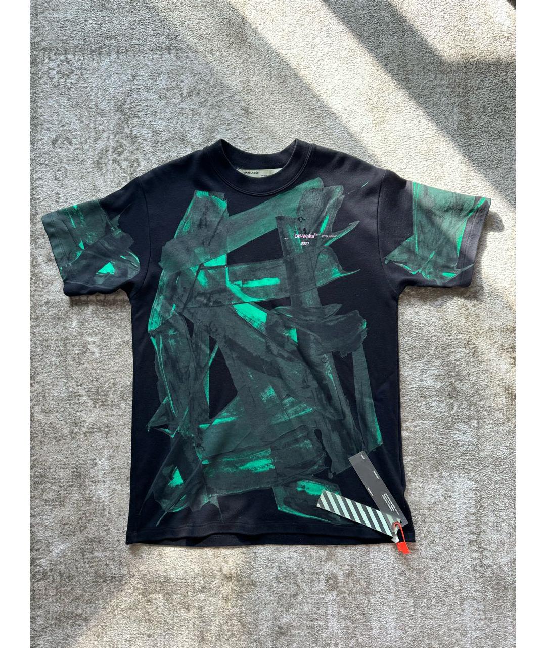 OFF-WHITE Черная хлопковая футболка, фото 6