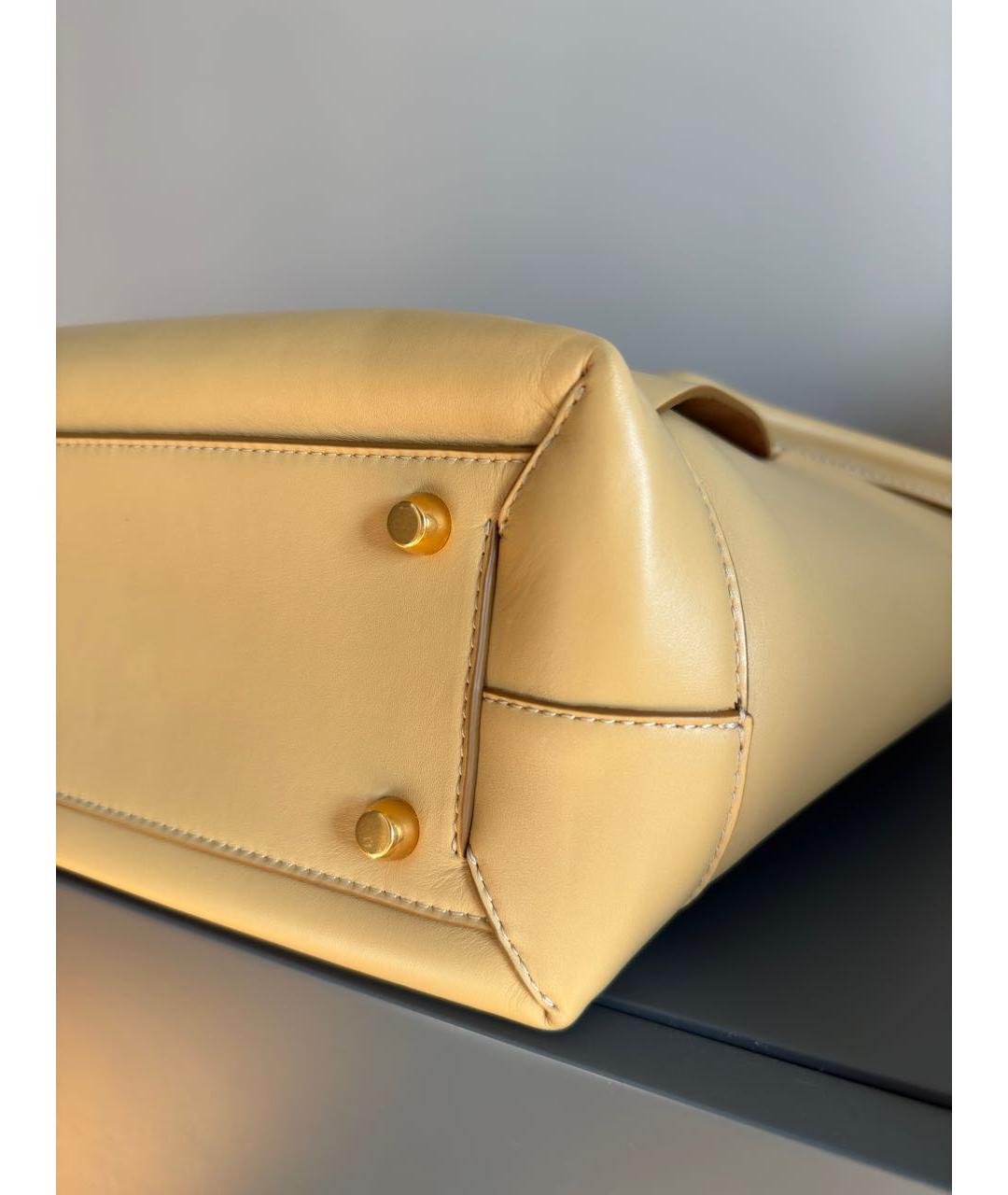 BOTTEGA VENETA Бежевая кожаная сумка через плечо, фото 5