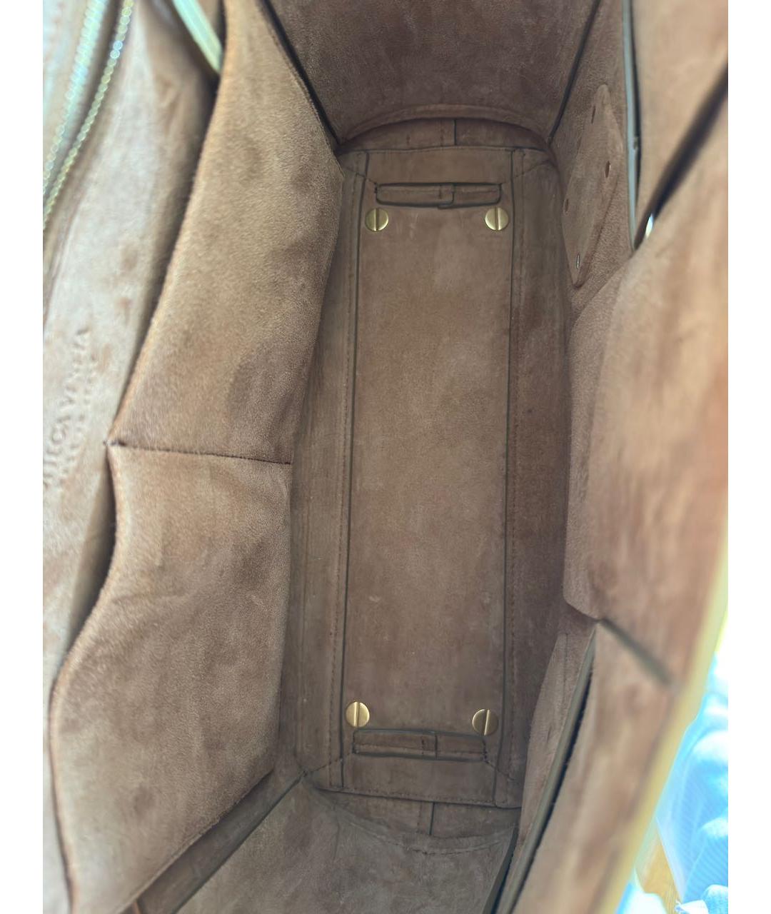 BOTTEGA VENETA Бежевая кожаная сумка через плечо, фото 4