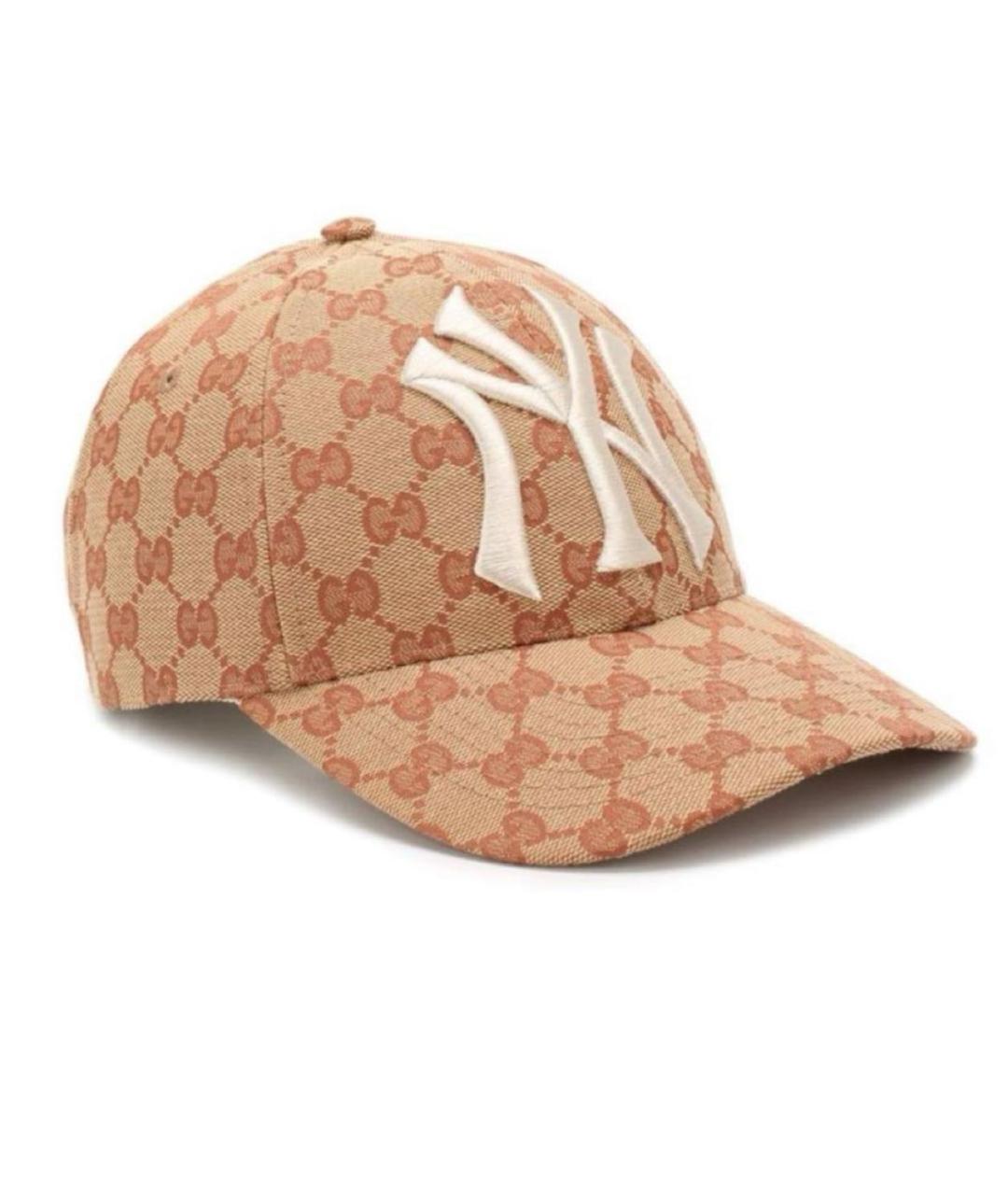 GUCCI Бежевая хлопковая кепка, фото 8
