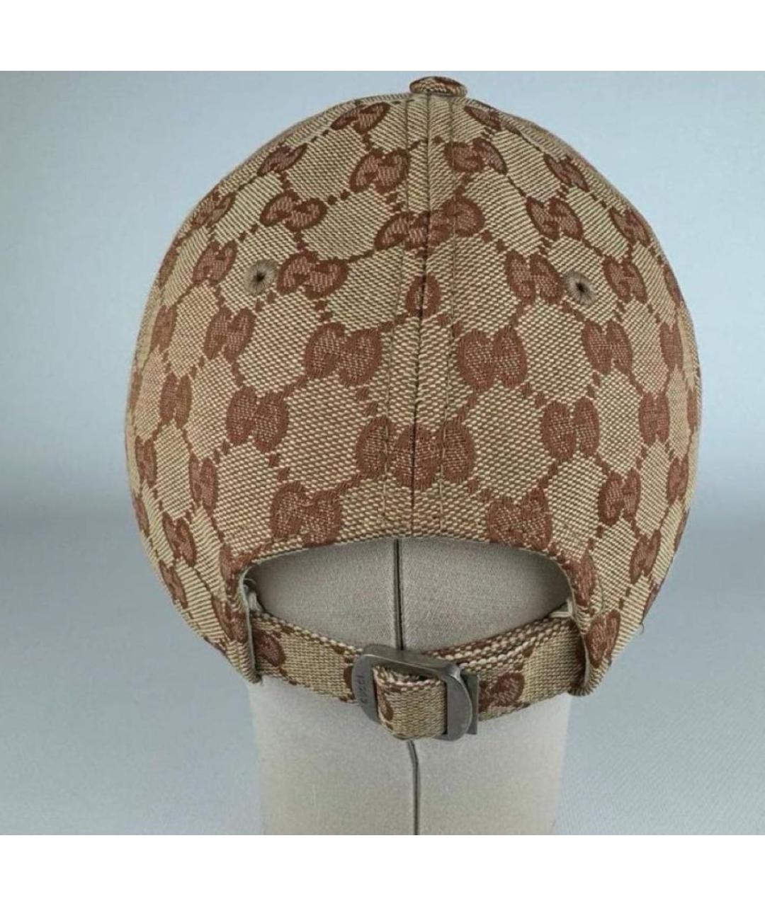 GUCCI Бежевая хлопковая кепка, фото 4