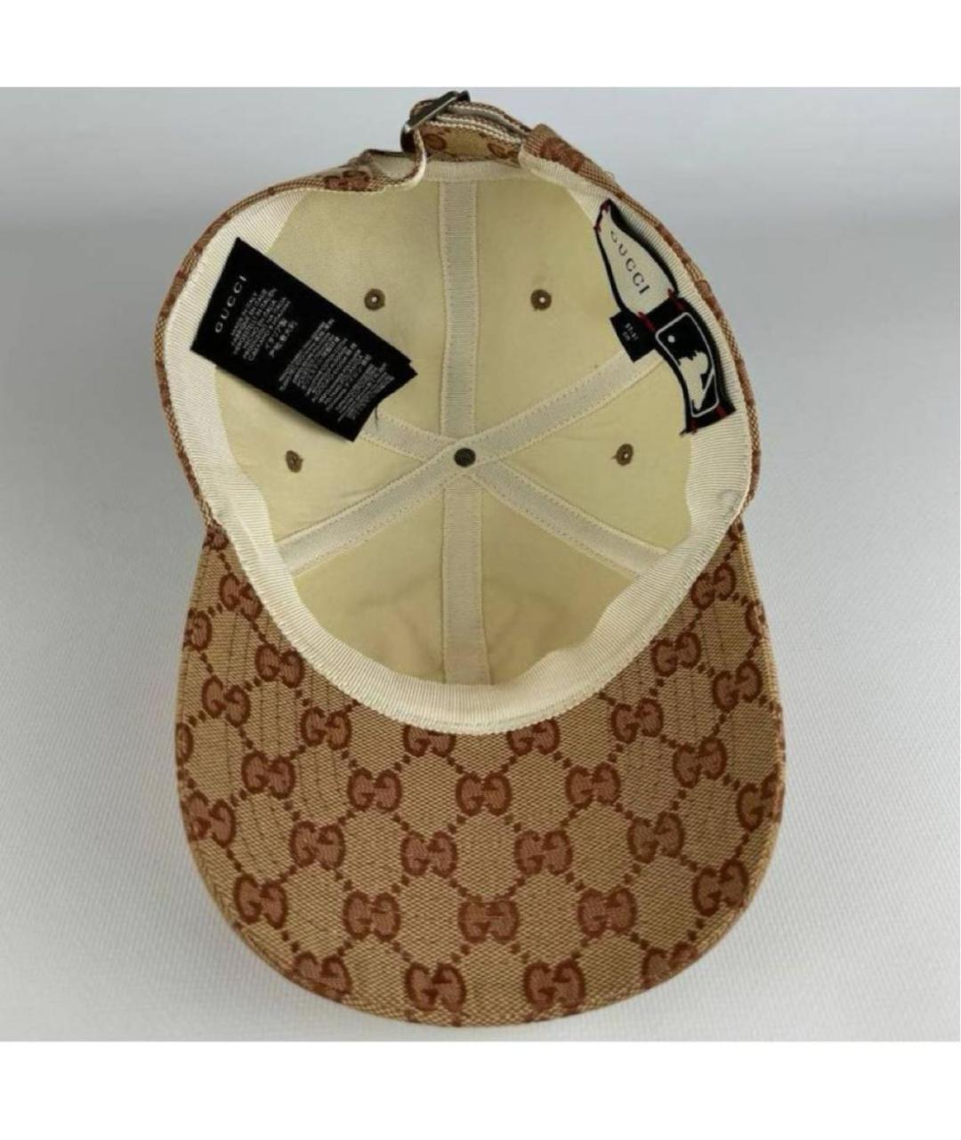 GUCCI Бежевая хлопковая кепка, фото 3