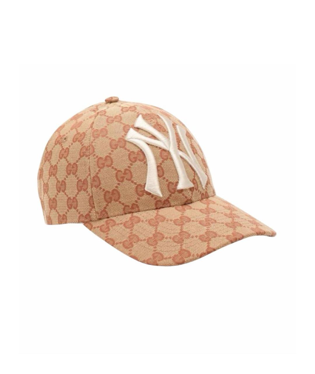 GUCCI Бежевая хлопковая кепка, фото 7