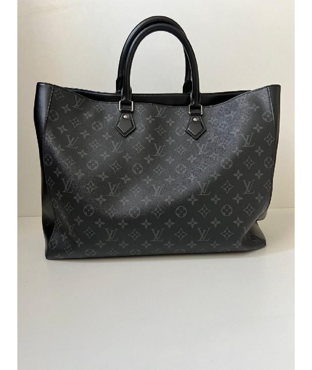LOUIS VUITTON Черная кожаная сумка через плечо, фото 3