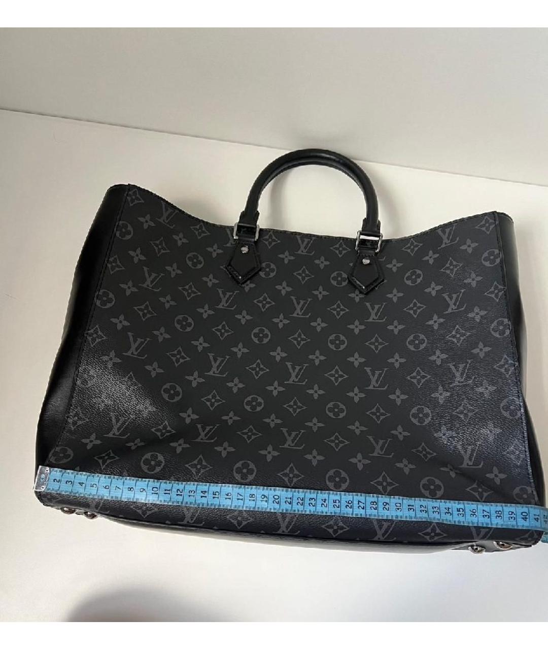 LOUIS VUITTON Черная кожаная сумка через плечо, фото 6