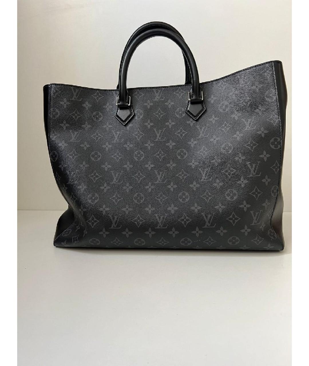 LOUIS VUITTON Черная кожаная сумка через плечо, фото 10