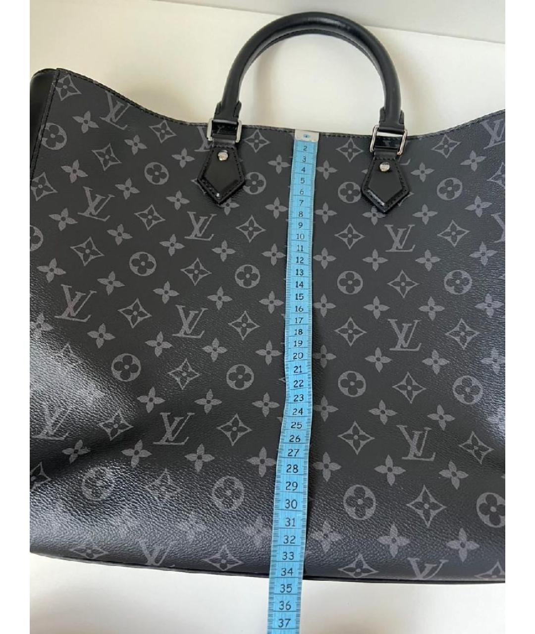 LOUIS VUITTON Черная кожаная сумка через плечо, фото 5