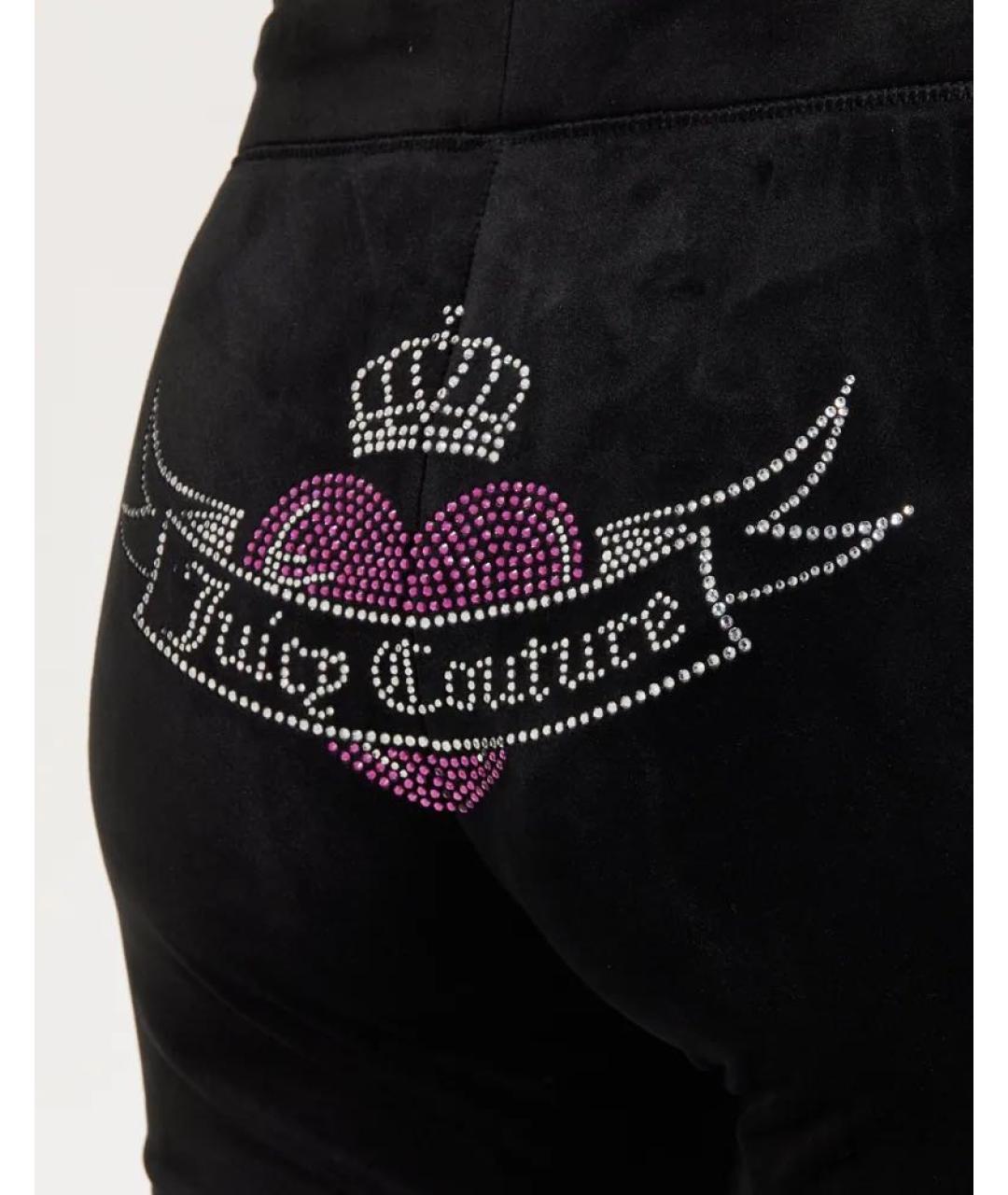 JUICY COUTURE Черные велюровые спортивные брюки и шорты, фото 4