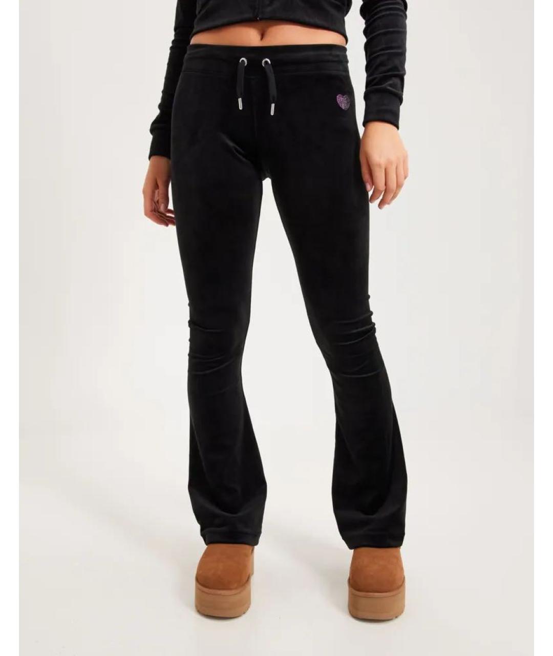 JUICY COUTURE Черные велюровые спортивные брюки и шорты, фото 3