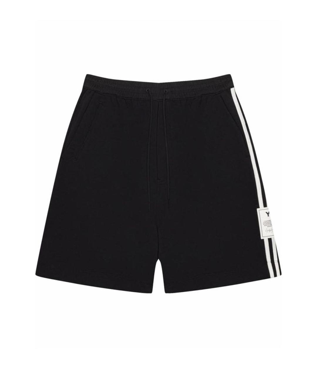 Y-3 Черные хлопко-эластановые шорты, фото 9