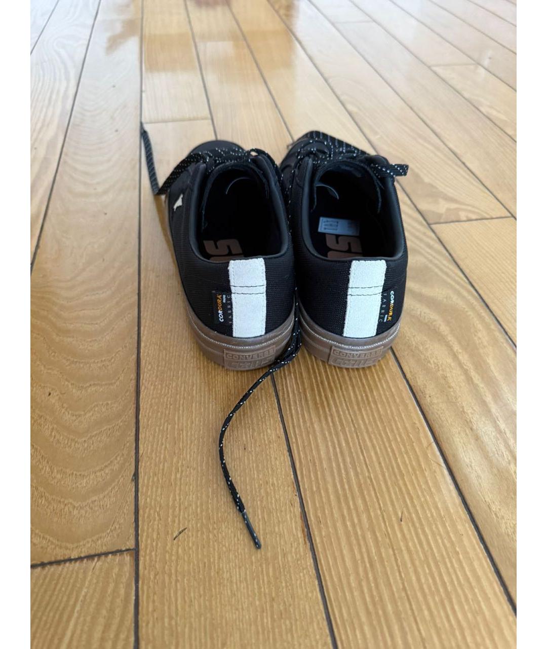 CONVERSE Черные низкие кроссовки / кеды, фото 4