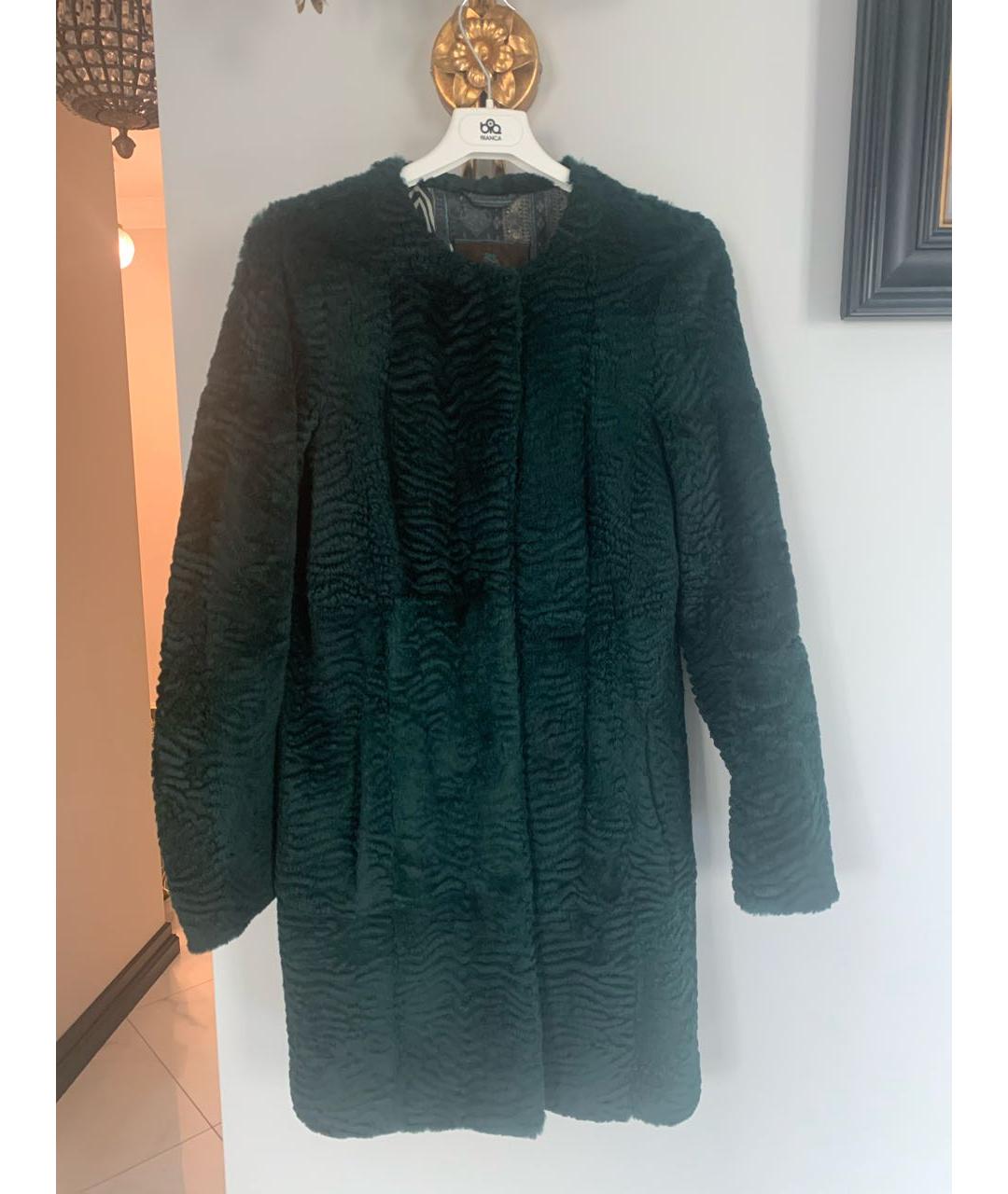 ETRO Зеленая меховая шуба, фото 7