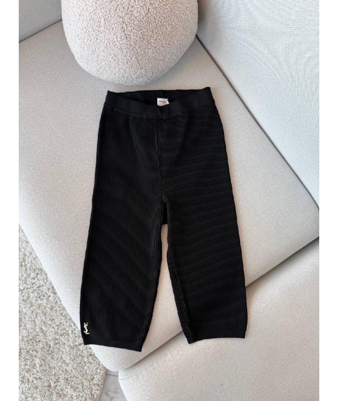SAINT LAURENT Черные леггинсы и велосипедки, фото 3