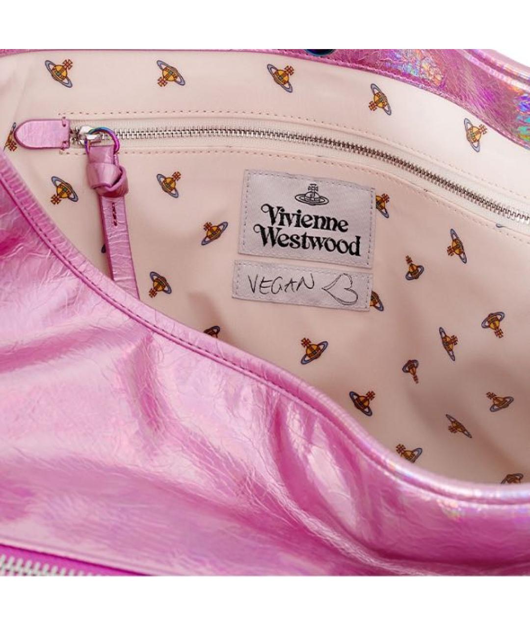 VIVIENNE WESTWOOD Сумка с короткими ручками из лакированной кожи, фото 3
