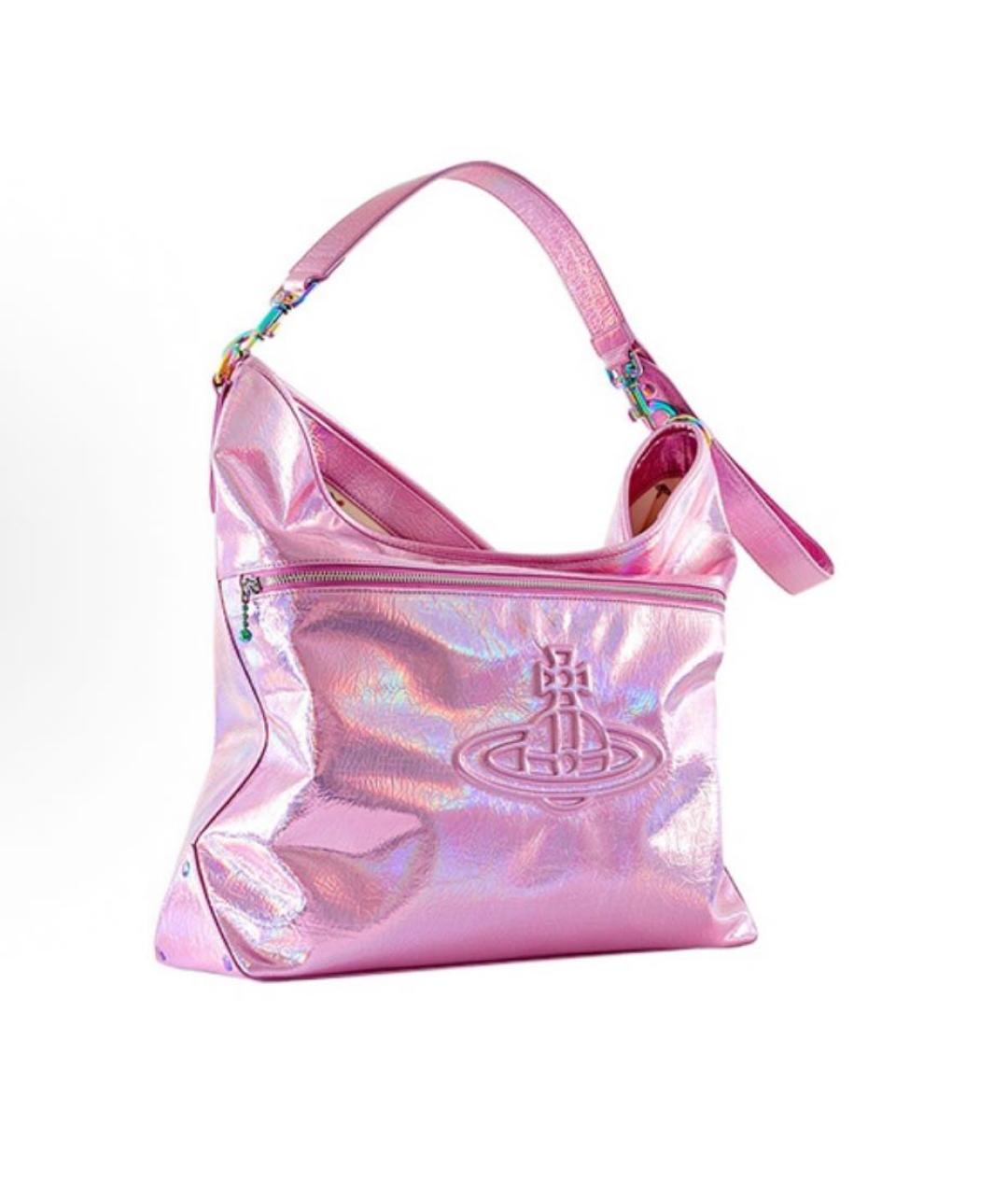 VIVIENNE WESTWOOD Сумка с короткими ручками из лакированной кожи, фото 2
