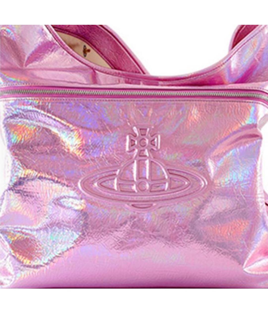 VIVIENNE WESTWOOD Сумка с короткими ручками из лакированной кожи, фото 4