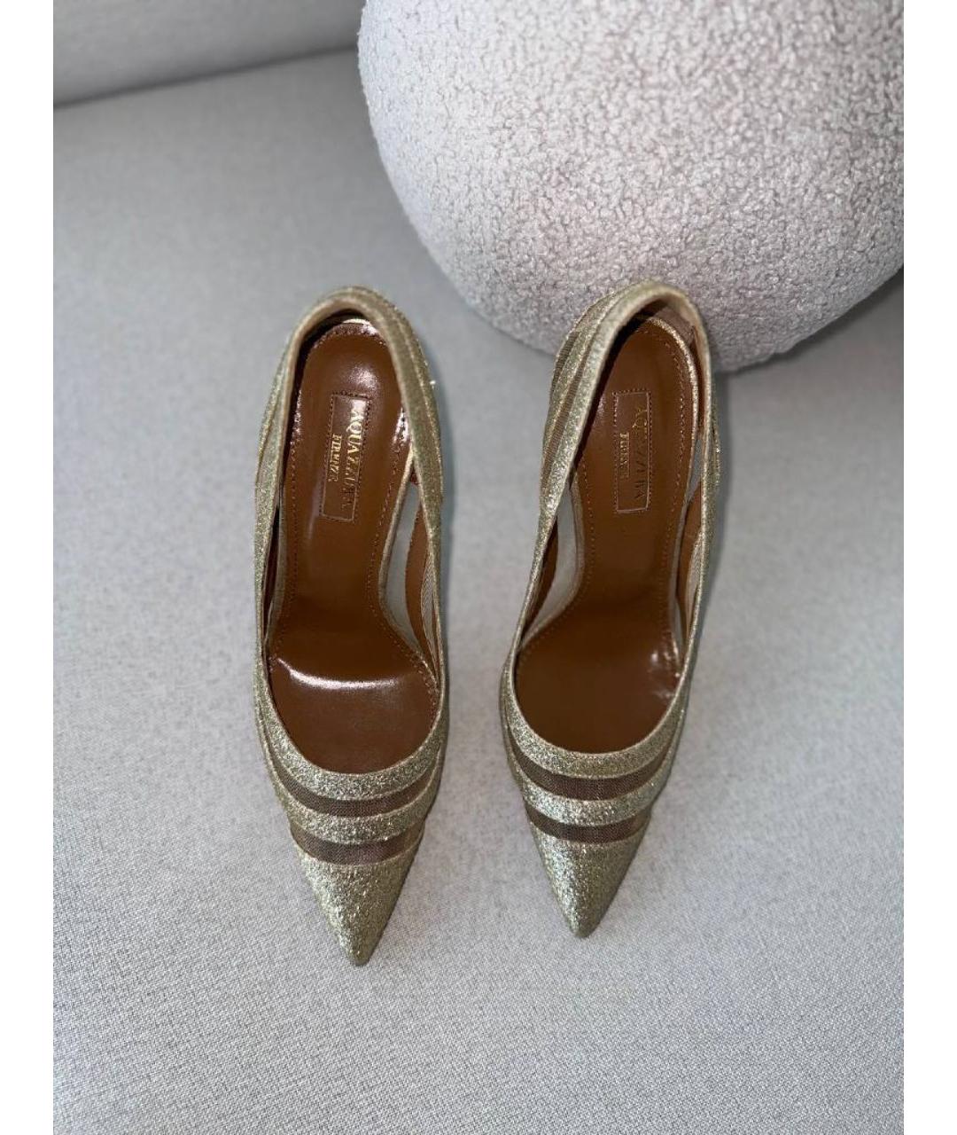 AQUAZZURA Золотые туфли, фото 6