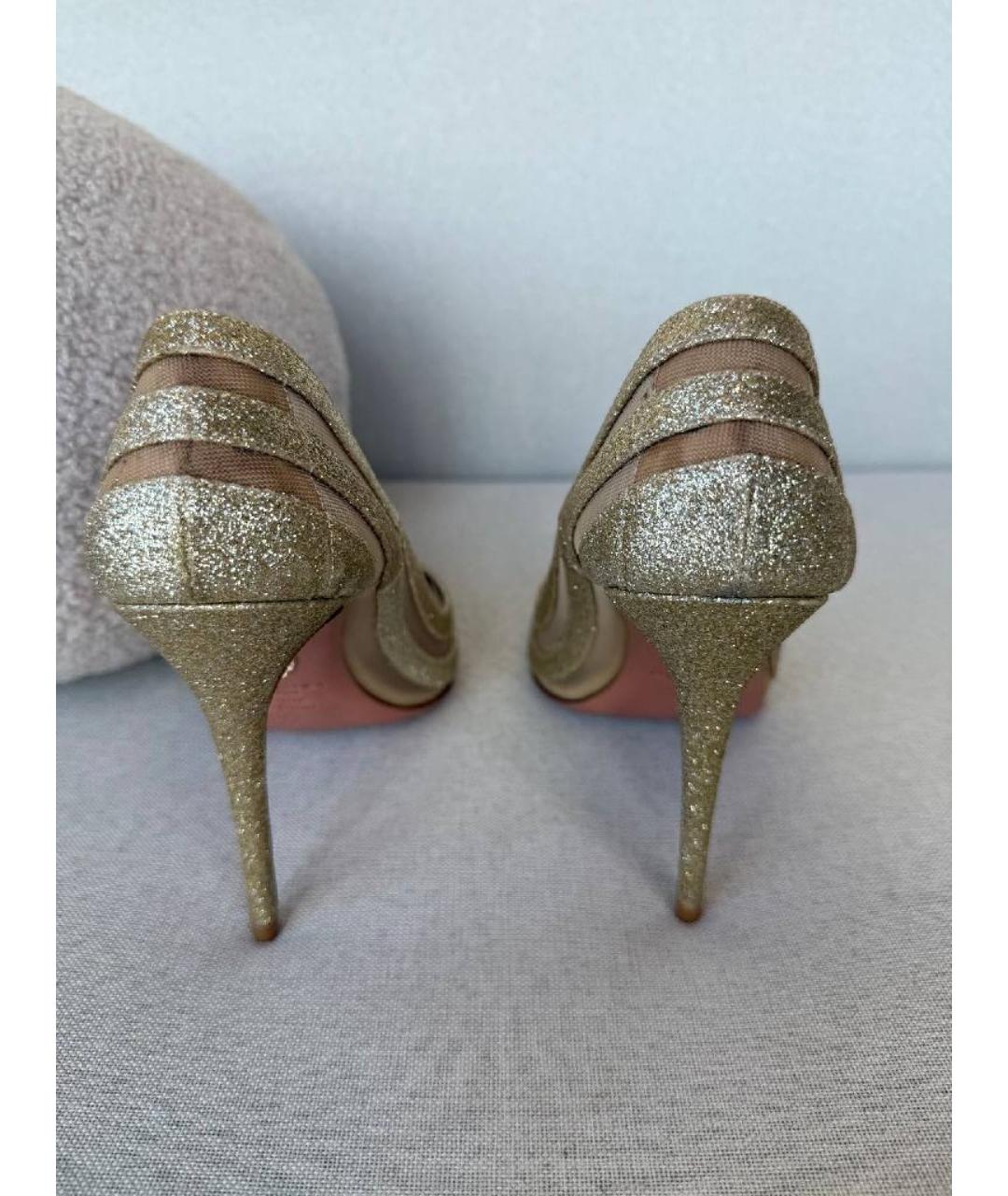 AQUAZZURA Золотые туфли, фото 5