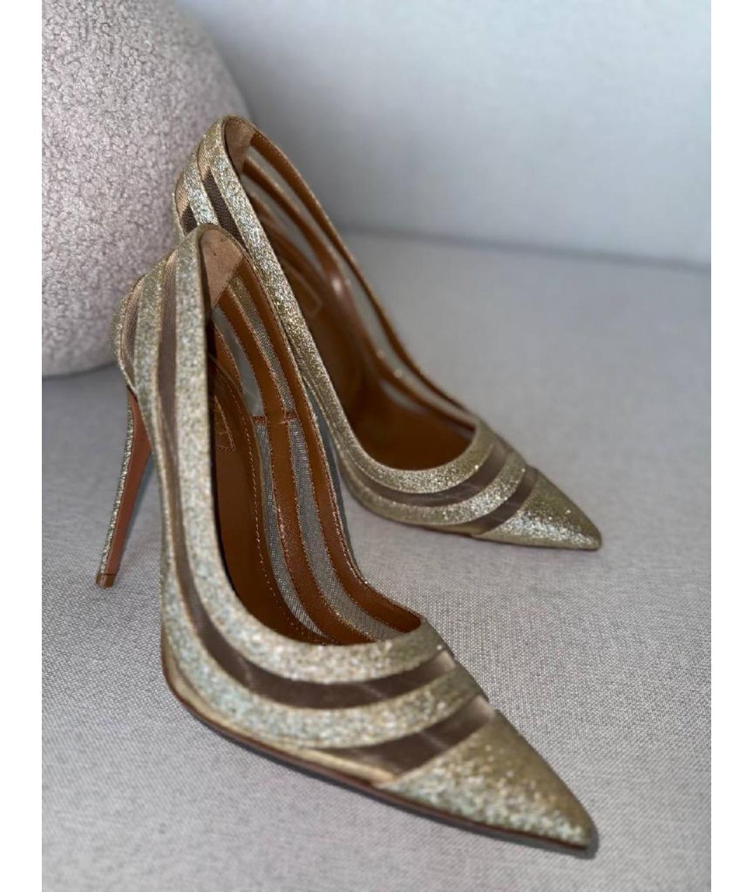 AQUAZZURA Золотые туфли, фото 2