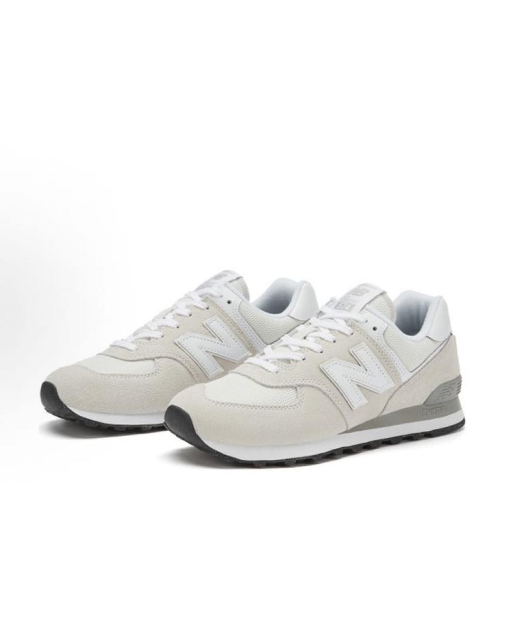 NEW BALANCE Серые замшевые низкие кроссовки / кеды, фото 2