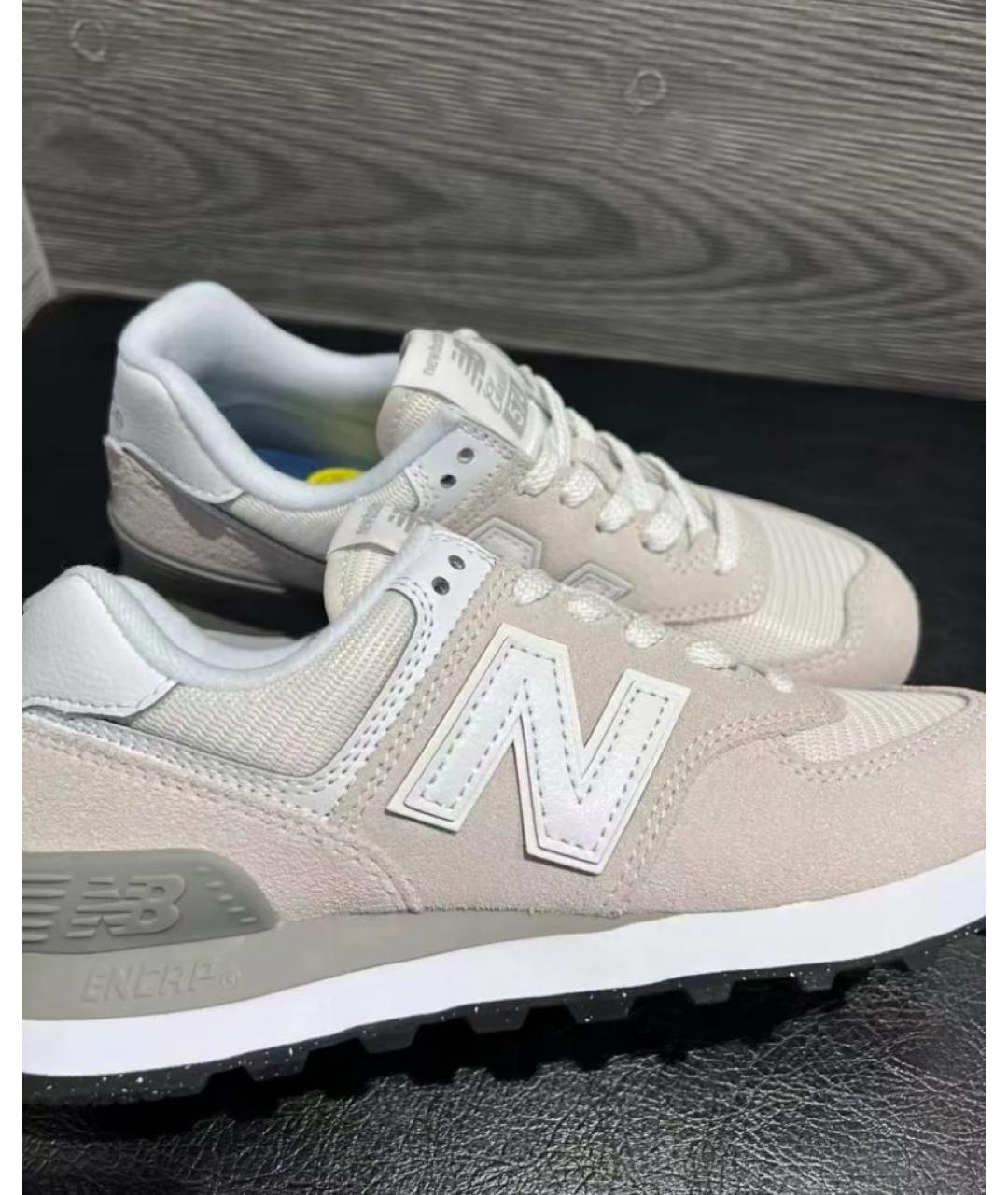 NEW BALANCE Серые замшевые низкие кроссовки / кеды, фото 6