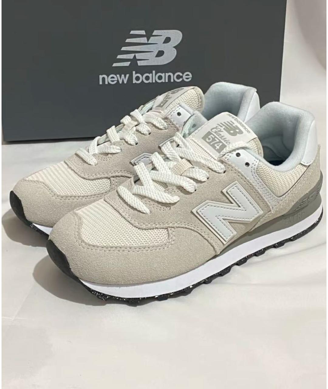 NEW BALANCE Серые замшевые кроссовки, фото 5