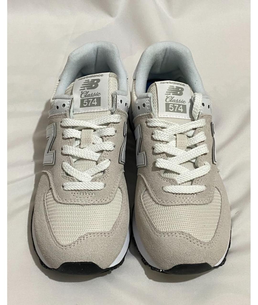 NEW BALANCE Серые замшевые кроссовки, фото 6