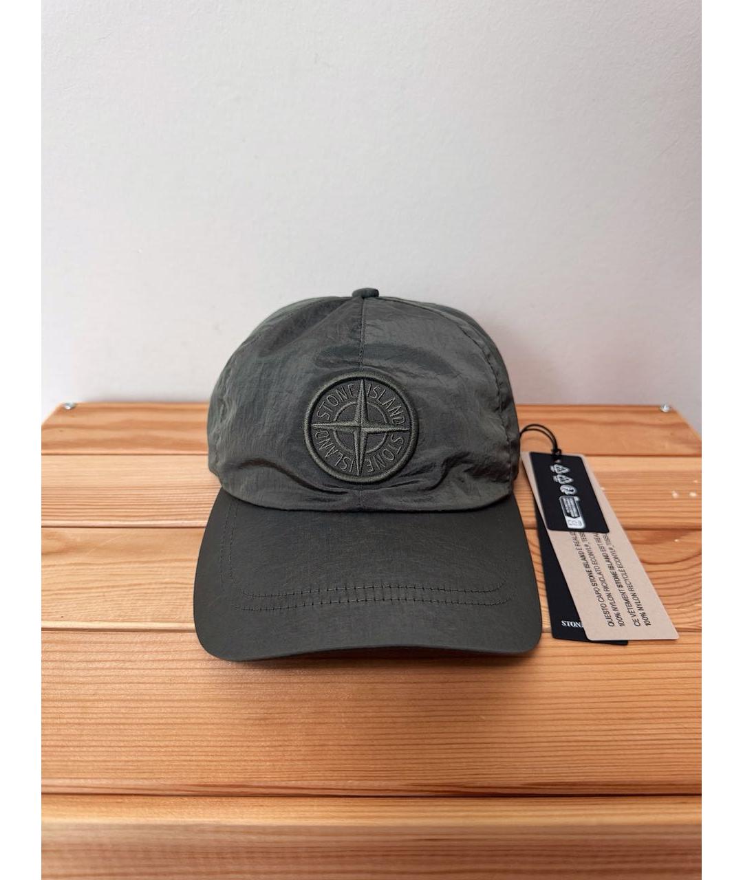 STONE ISLAND Зеленая синтетическая кепка/бейсболка, фото 3