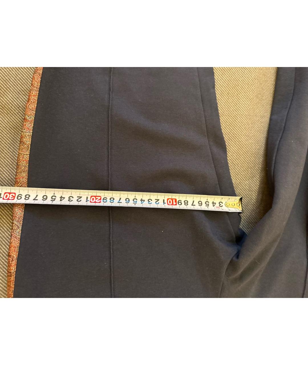 ETRO Темно-синие хлопковые повседневные брюки, фото 7