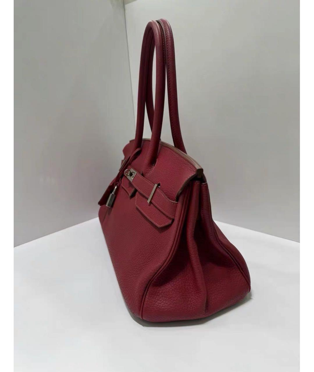 HERMES Бордовая кожаная сумка через плечо, фото 3