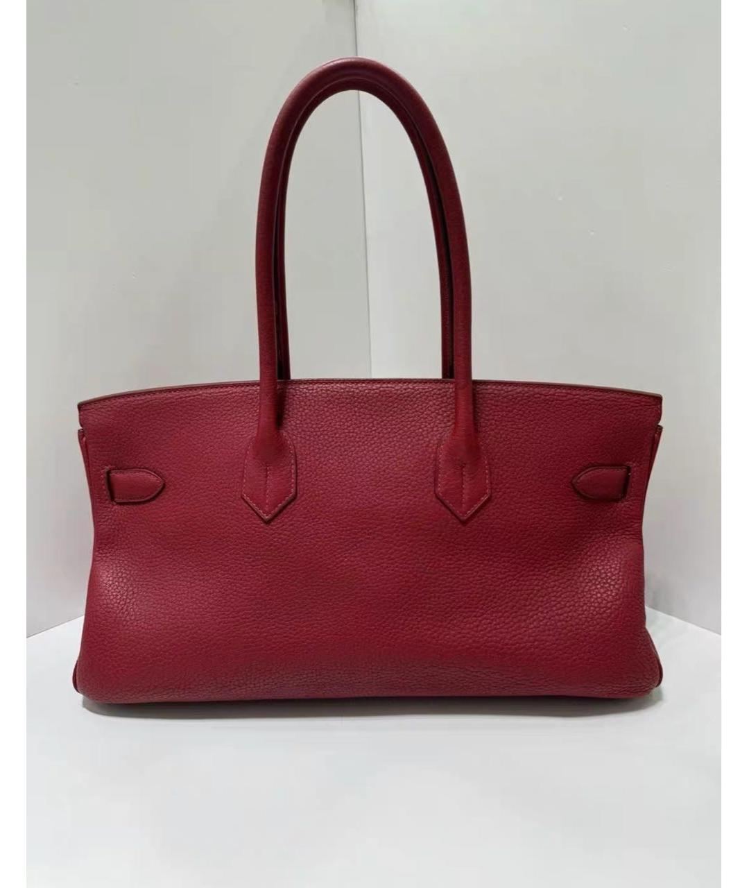 HERMES Бордовая кожаная сумка через плечо, фото 2