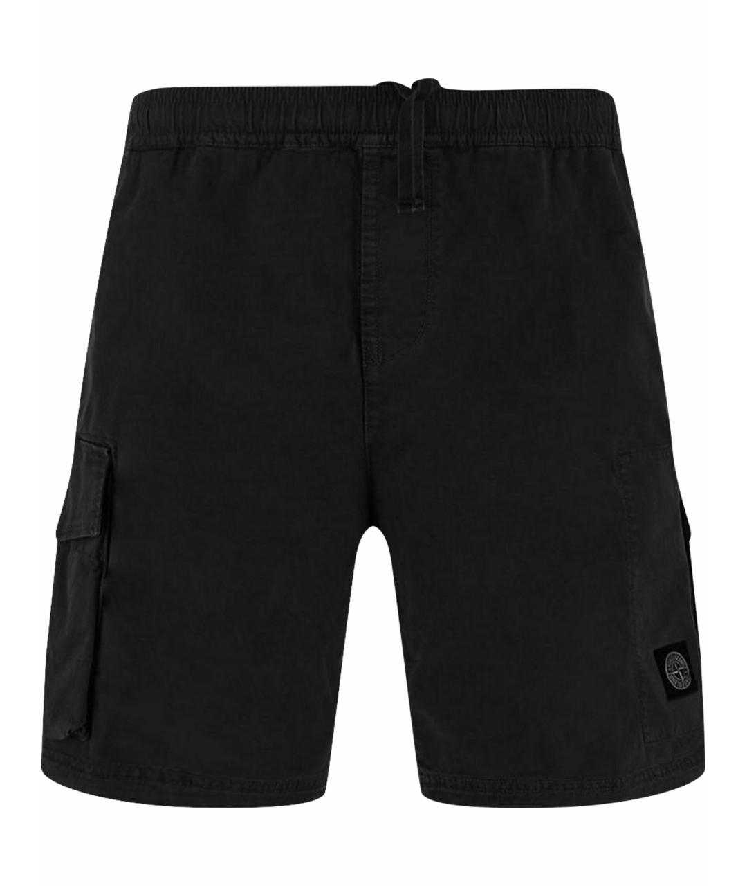 STONE ISLAND Черные шорты, фото 1
