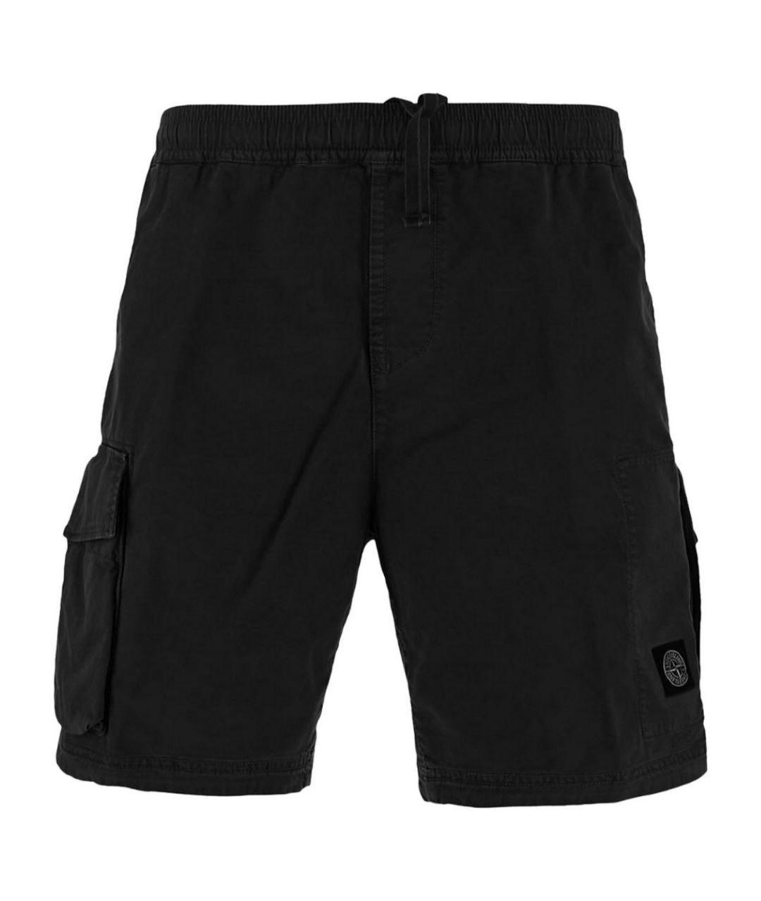 STONE ISLAND Черные шорты, фото 6