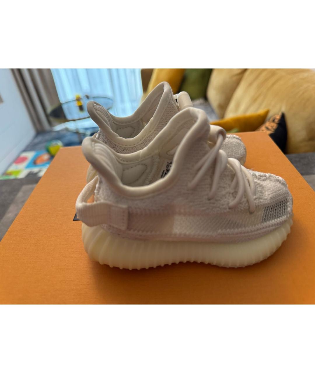 ADIDAS YEEZY Белые текстильные кеды, фото 5