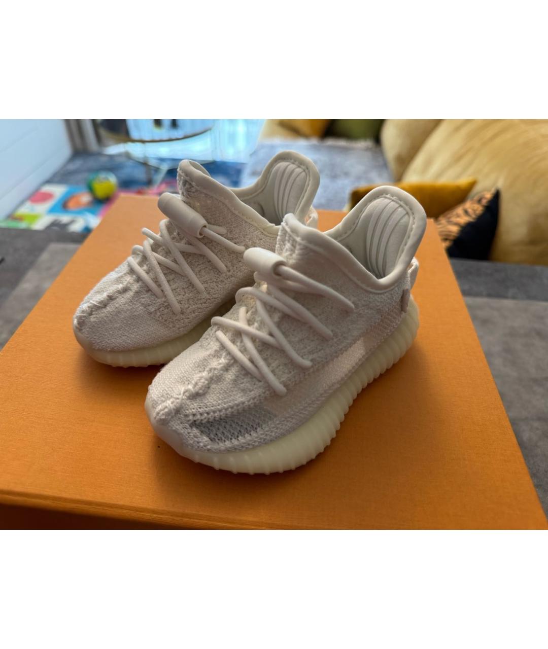 ADIDAS YEEZY Белые текстильные кеды, фото 9
