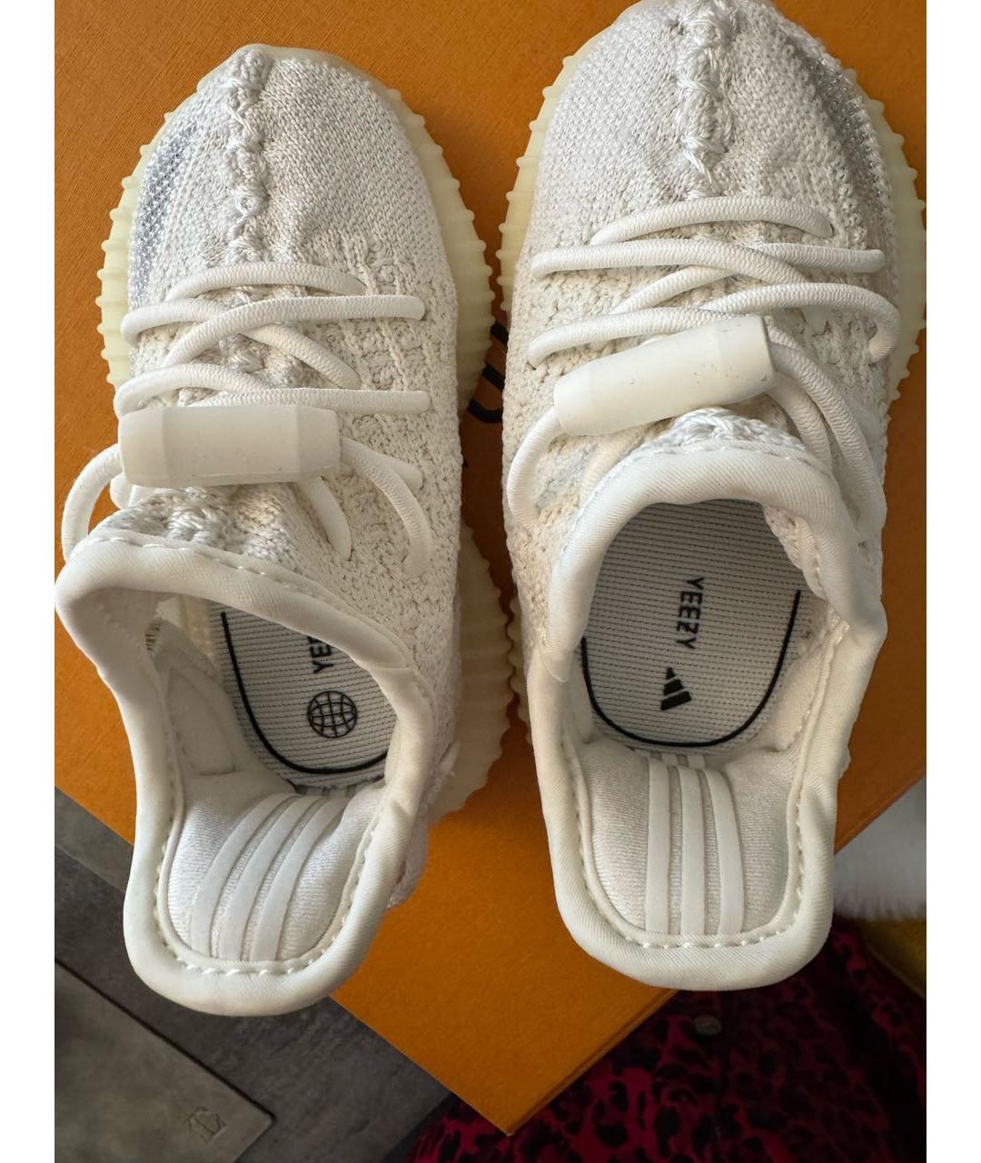 ADIDAS YEEZY Белые текстильные кеды, фото 8