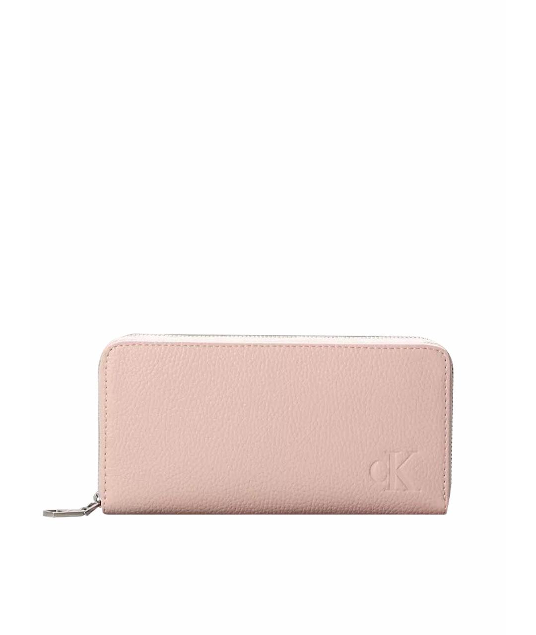 CALVIN KLEIN Розовый полиуретановый кошелек, фото 1