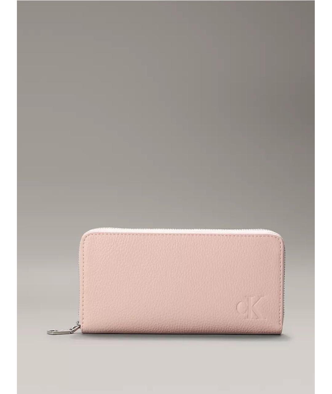 CALVIN KLEIN Розовый полиуретановый кошелек, фото 4