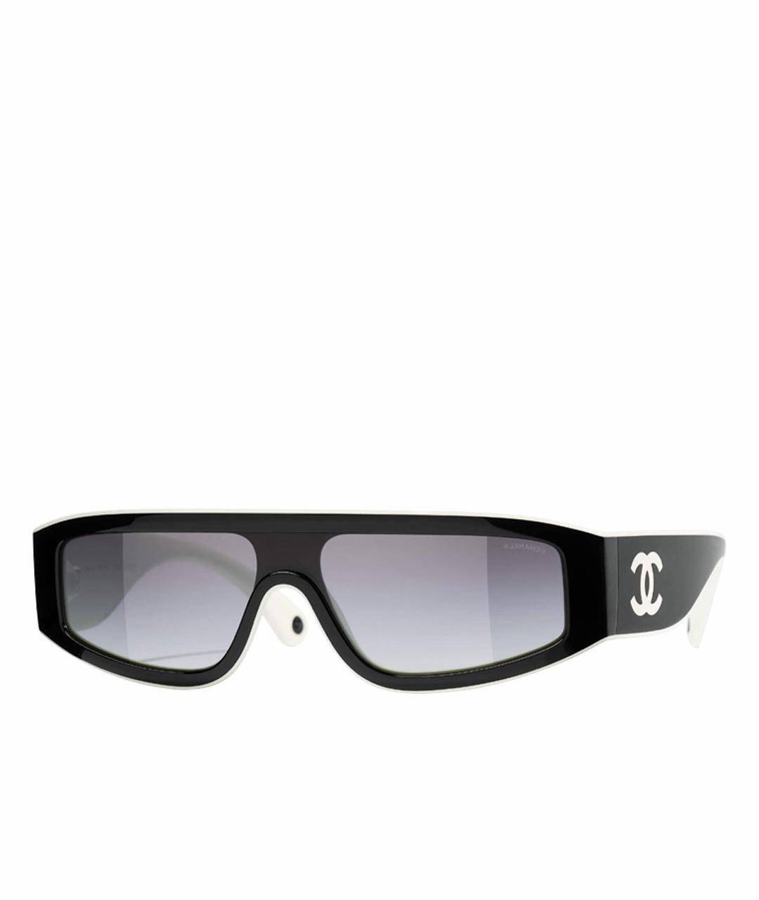CHANEL Черные пластиковые солнцезащитные очки, фото 1