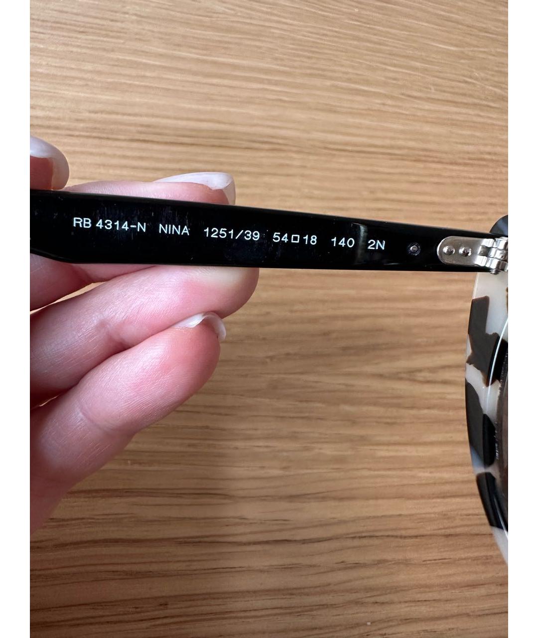 RAY BAN Мульти пластиковые солнцезащитные очки, фото 4