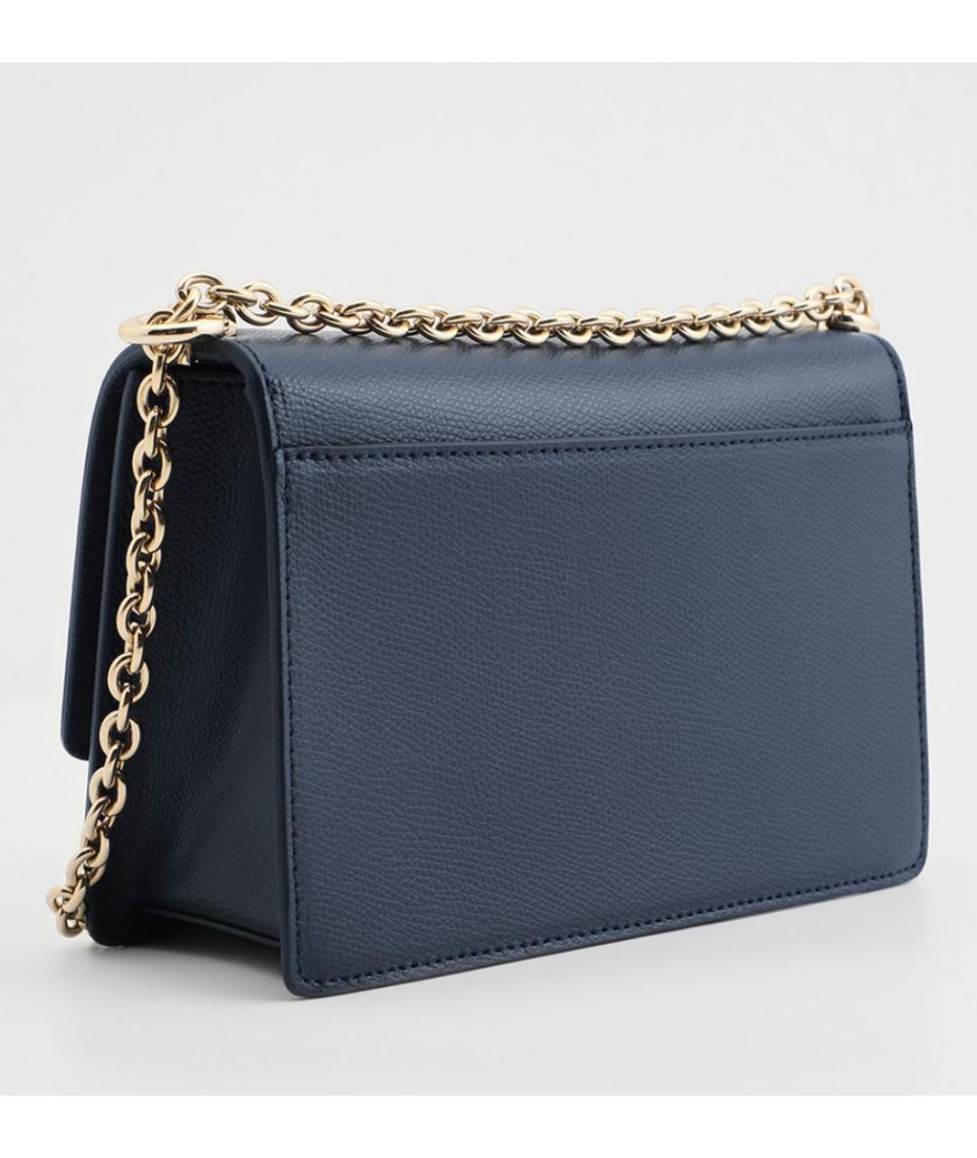 FURLA Темно-синяя кожаная сумка через плечо, фото 2