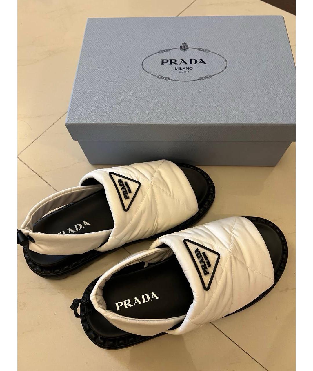 PRADA Белые сандалии, фото 2