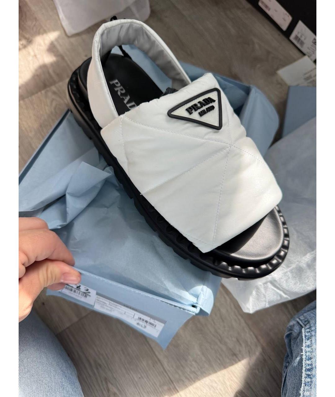 PRADA Белые сандалии, фото 8