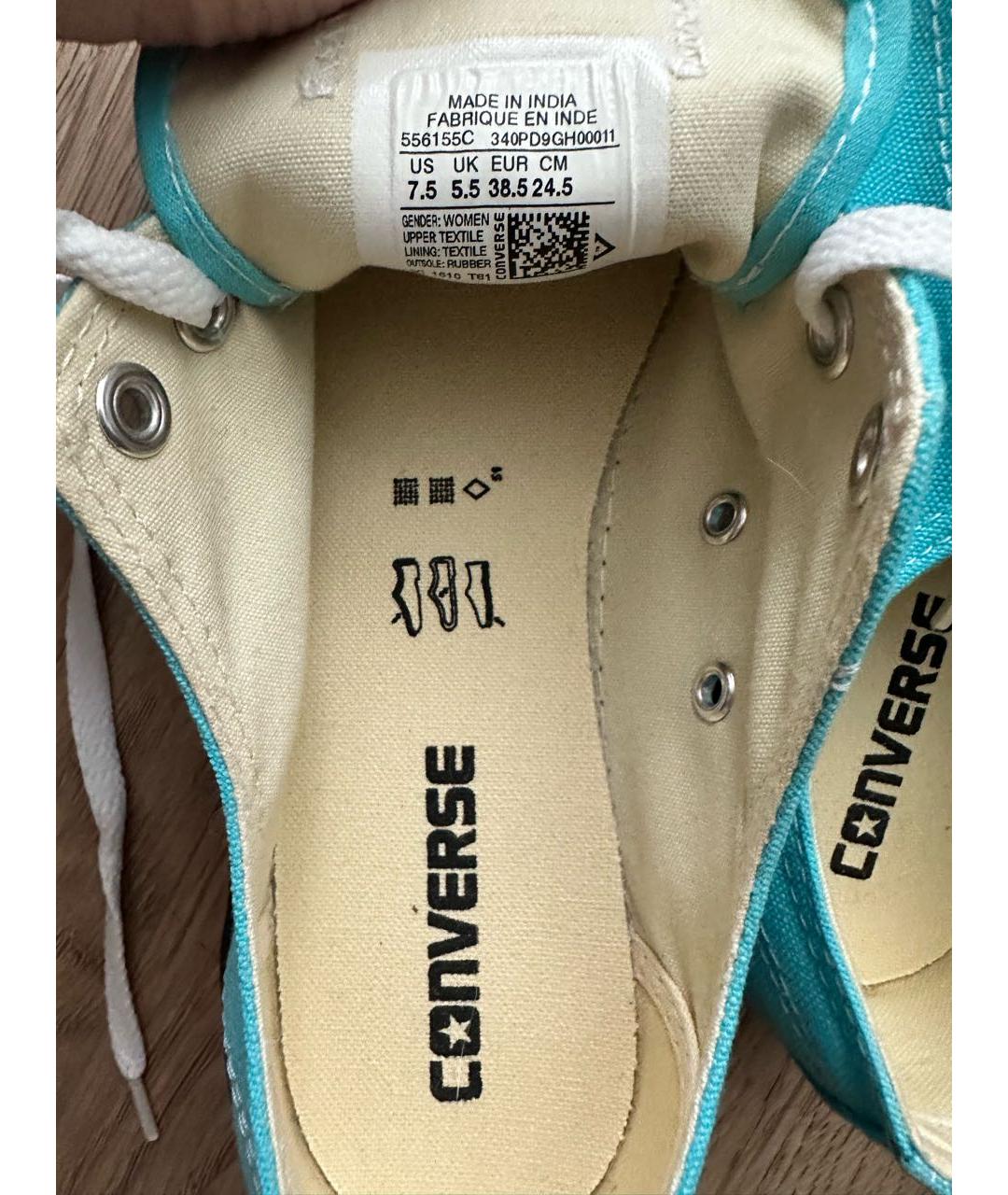 CONVERSE Бирюзовые текстильные кеды, фото 4