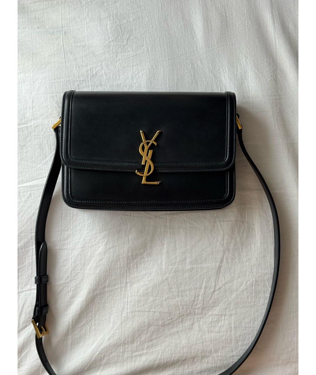 SAINT LAURENT Черная кожаная сумка через плечо, фото 6