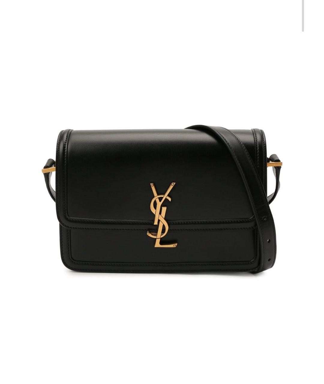 SAINT LAURENT Черная кожаная сумка через плечо, фото 9