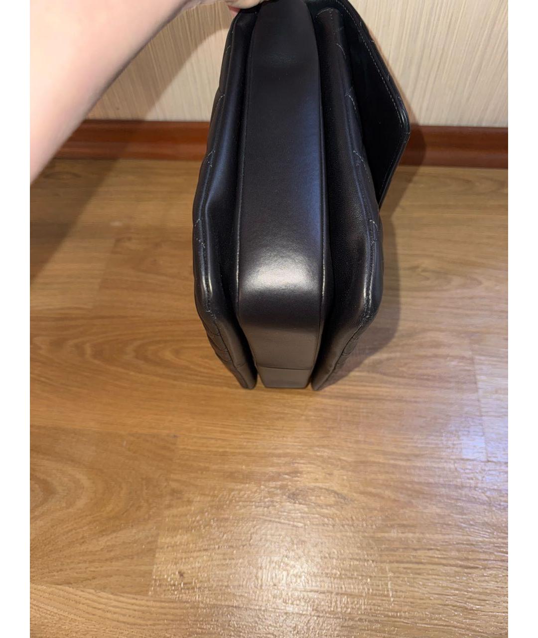 CHANEL Черная кожаная сумка через плечо, фото 6