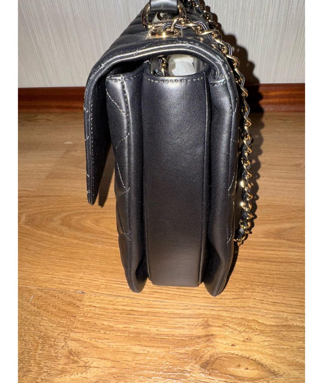 CHANEL Черная кожаная сумка через плечо, фото 4