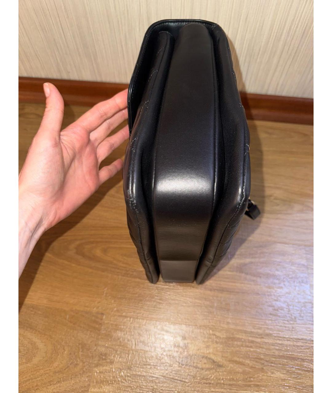 CHANEL Черная кожаная сумка через плечо, фото 5